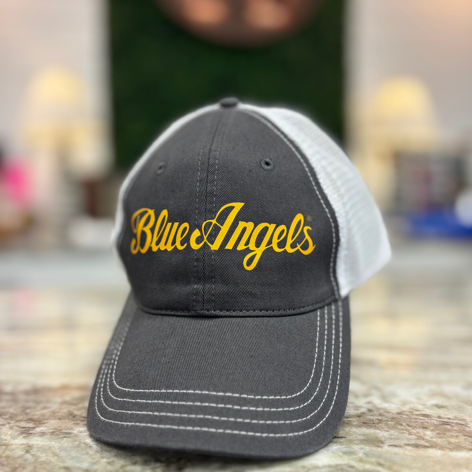 Prim In Proper Blue Angels Richardson 111 Trucker Hat Cap Script