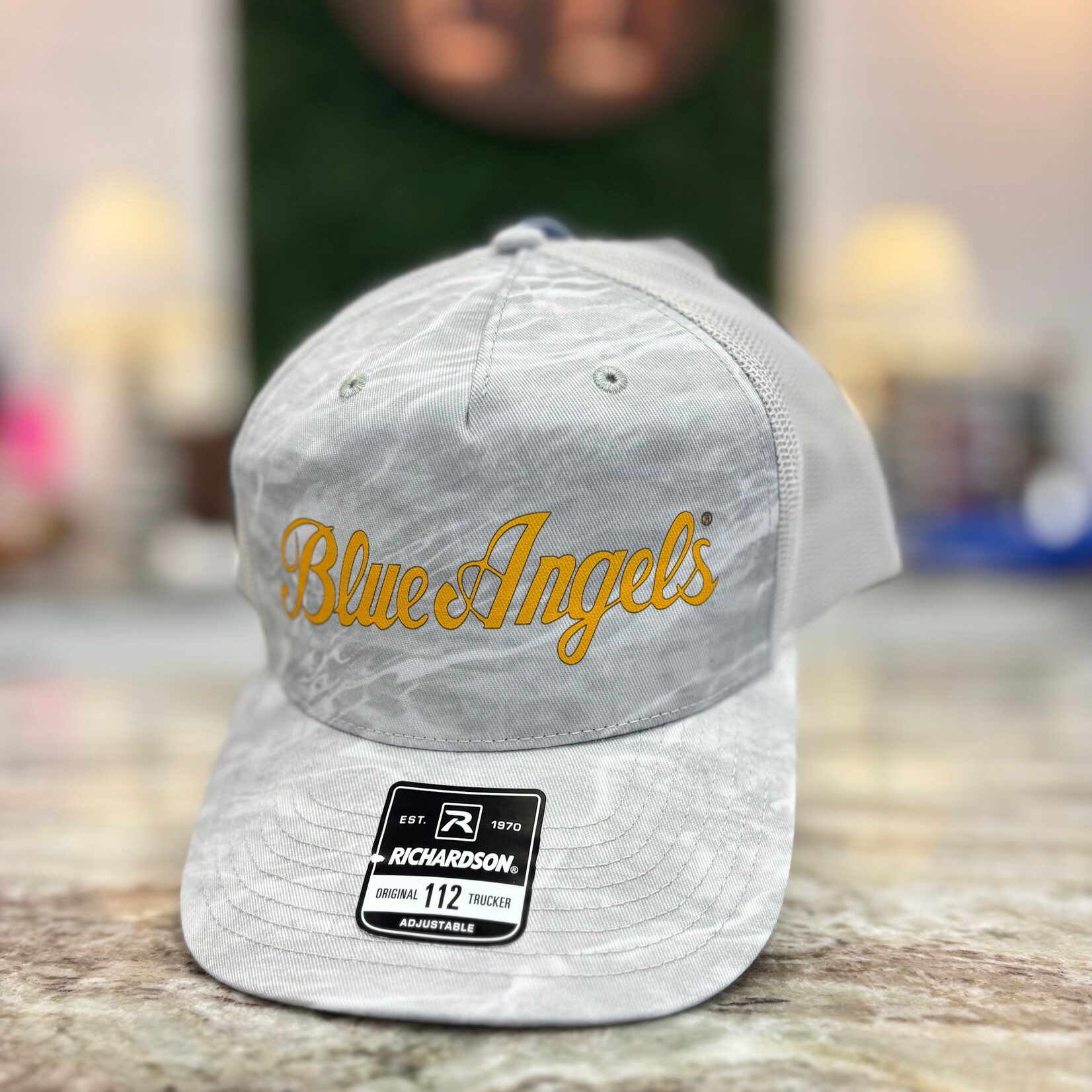 Prim In Proper Blue Angels Richardson 112 Trucker Hat Cap Script