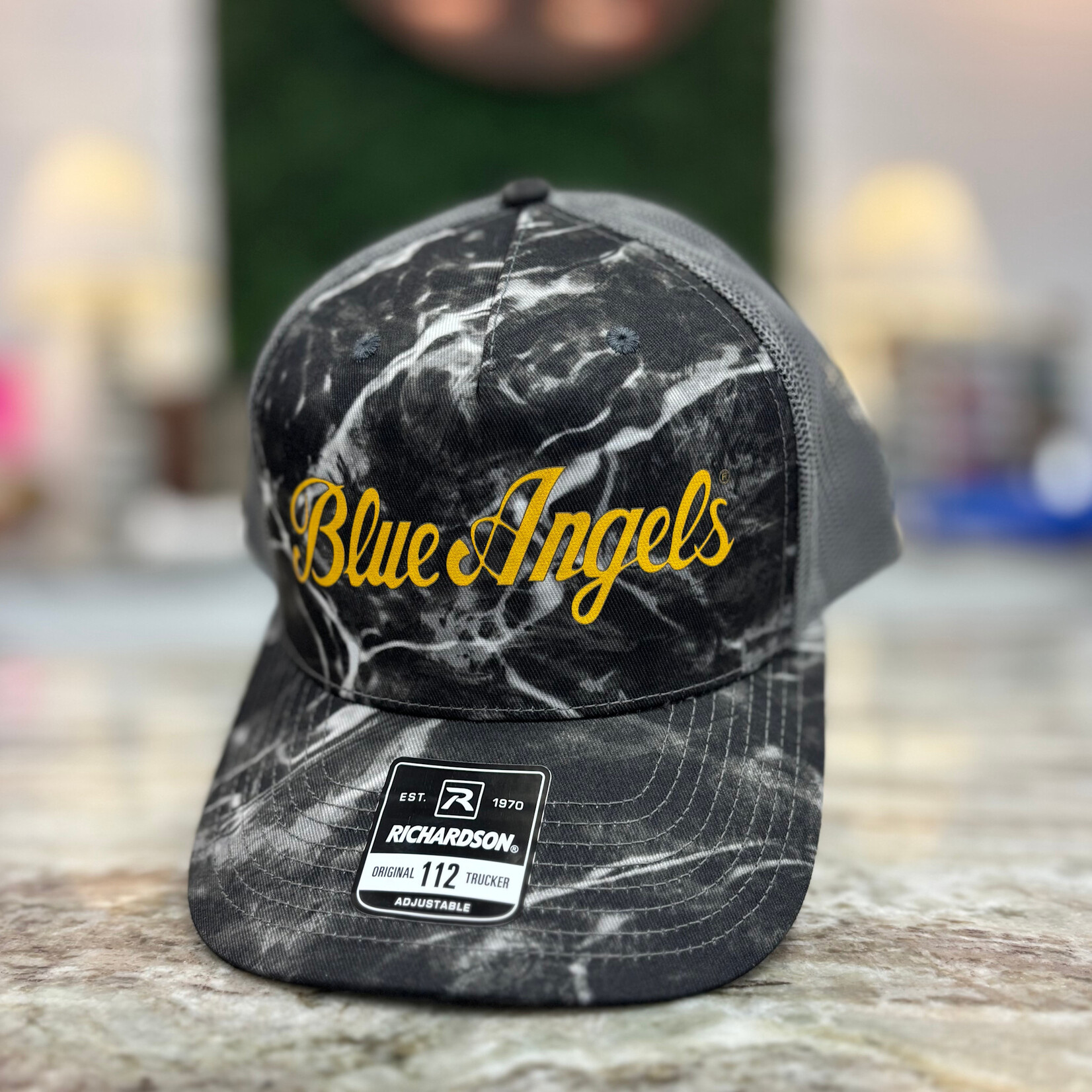 Prim In Proper Blue Angels Richardson 112 Trucker Hat Cap Script