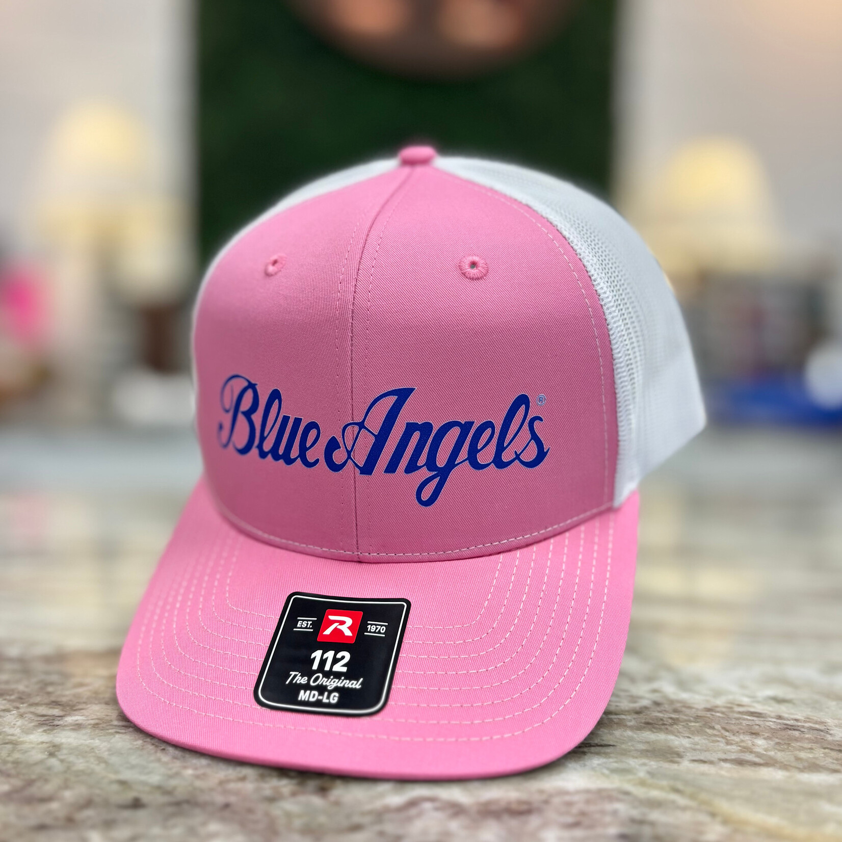 Prim In Proper Blue Angels Richardson 112 Trucker Hat Cap Script