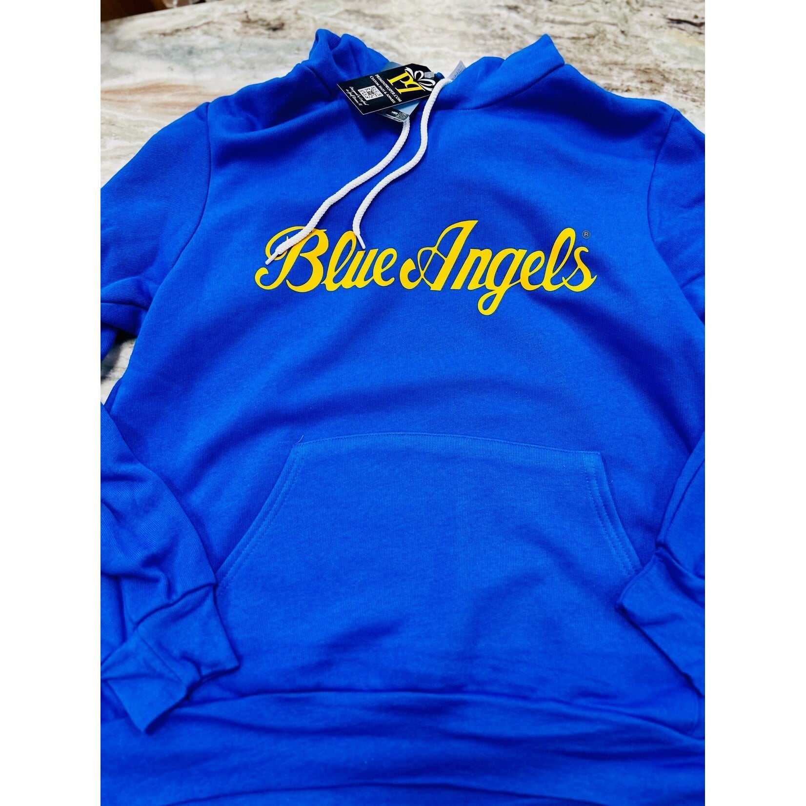 Prim In Proper Blue Angels Sponge Fleece Hoodie Sweatshirt -  Script