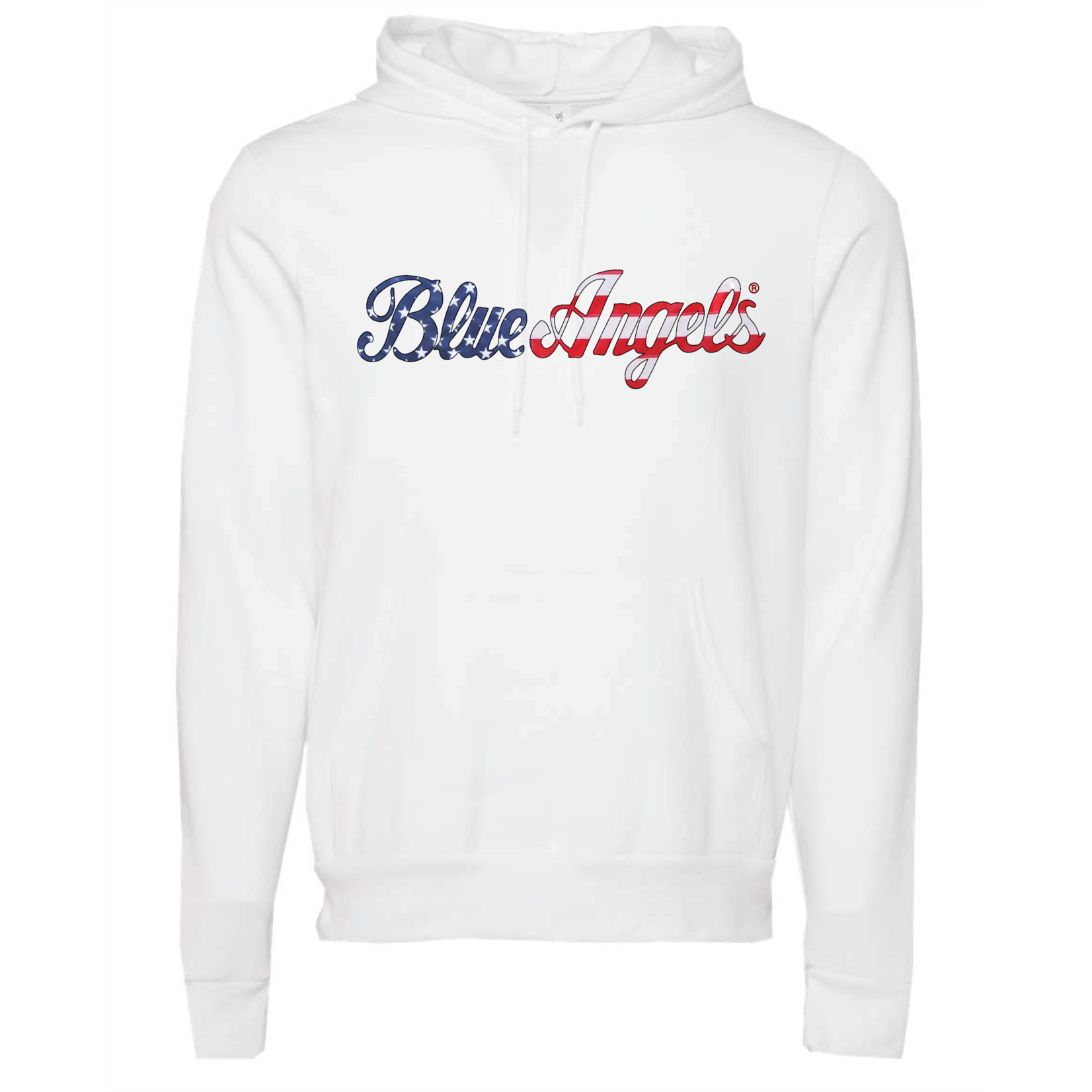 Prim In Proper Blue Angels Sponge Fleece Hoodie Sweatshirt -  Stars & Stripes Script