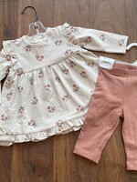 PETIT LEM FLOWER TOP/PINNK LEGGINGS SET