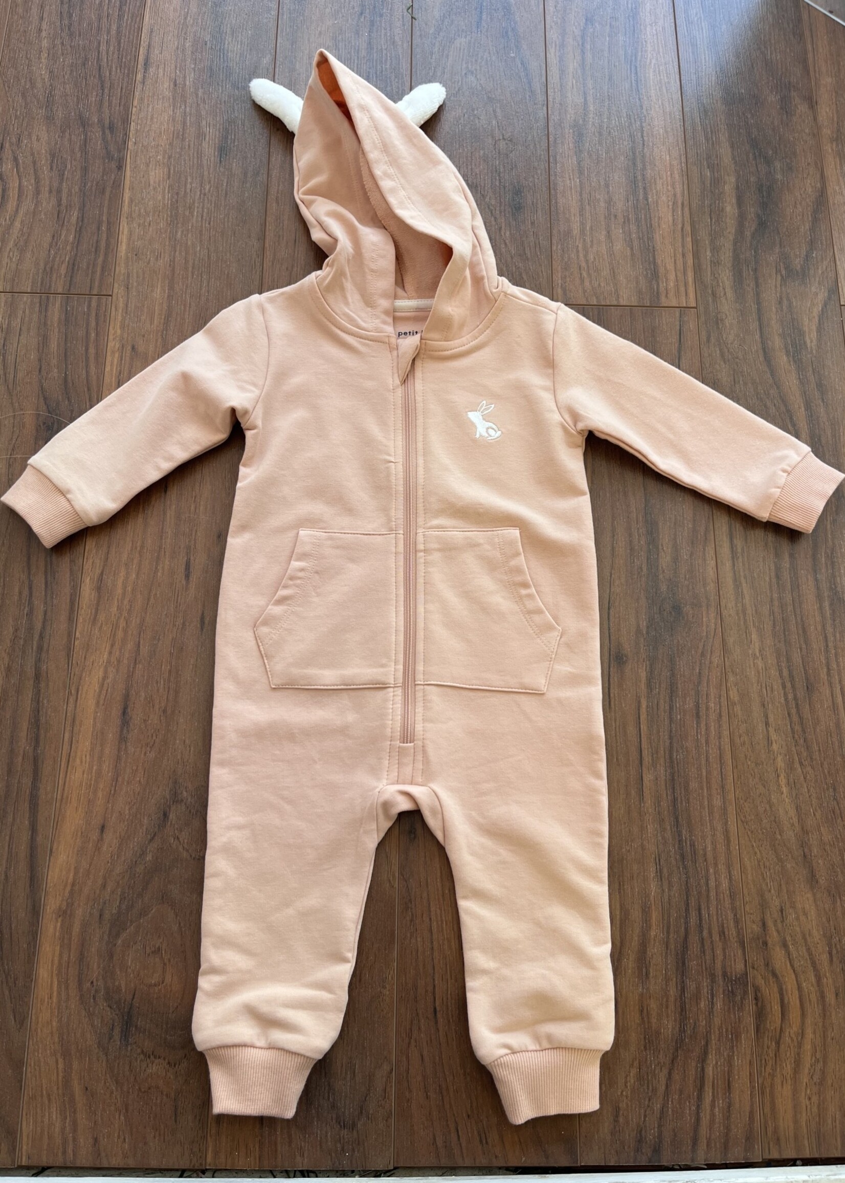 PETIT LEM PINK ZIP BUNNY ONSIE