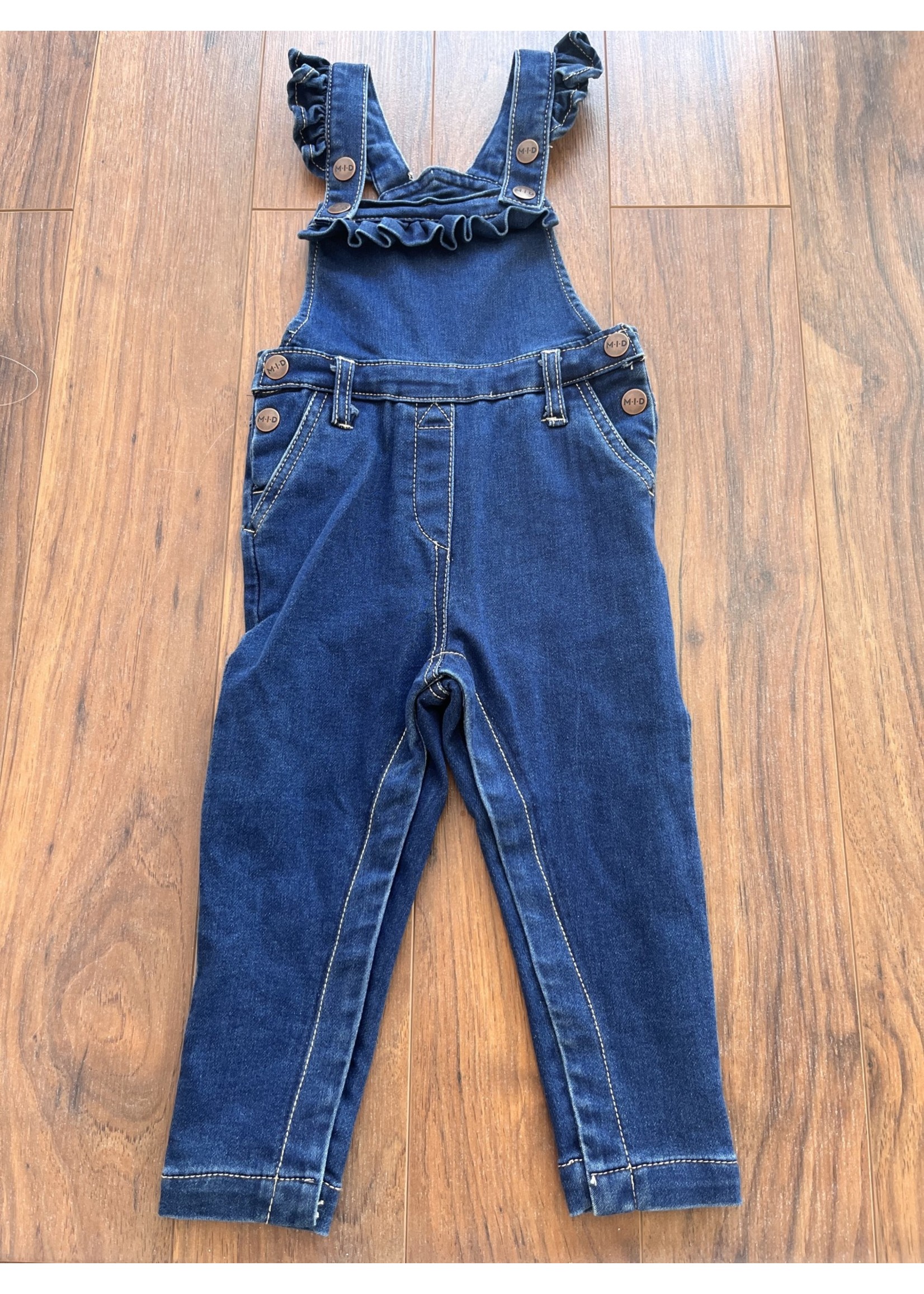 MID RUFFLE JEAN OVERALL