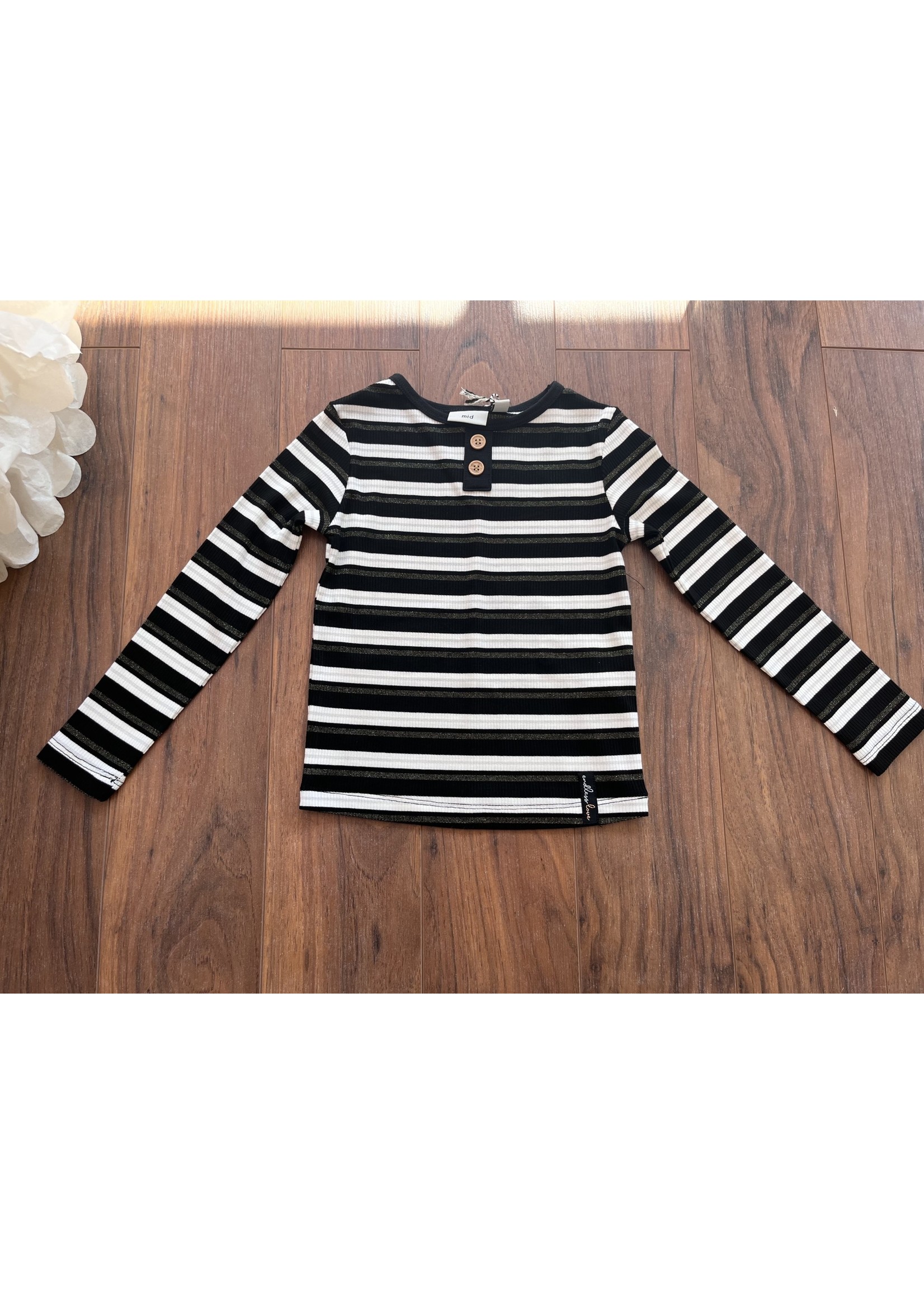MID LONG SLEEVED STRIPED TOP