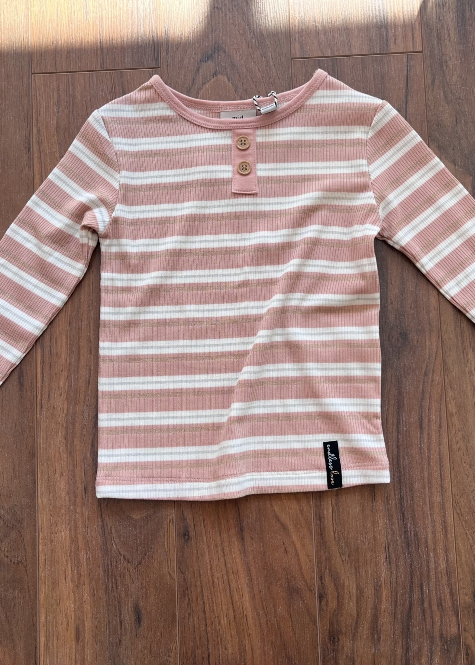 MID LONG SLEEVED STRIPED TOP