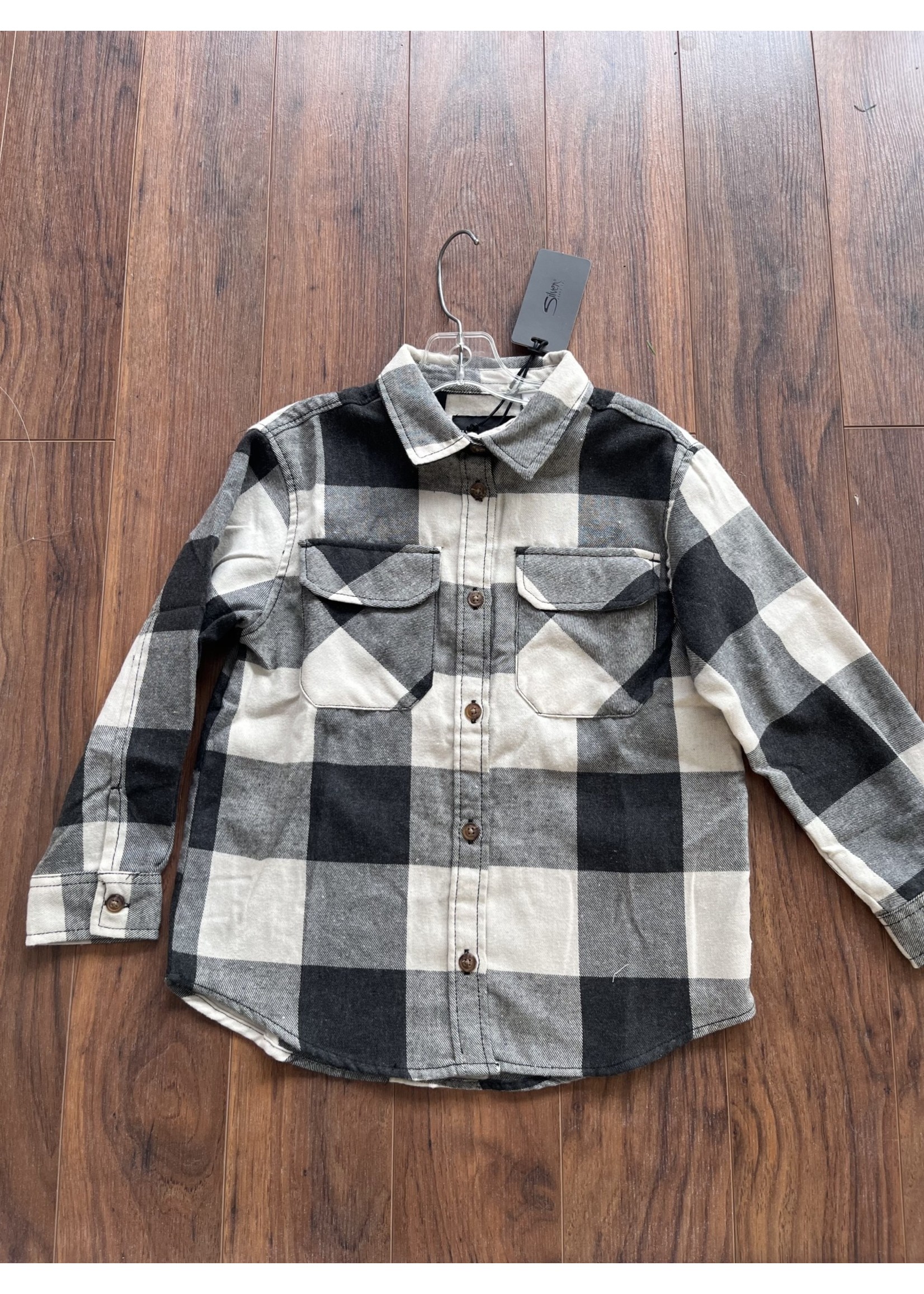 SILVER JEANS PLAID OVER SHIRT