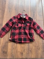 SILVER JEANS PLAID RED WITH SHERPA