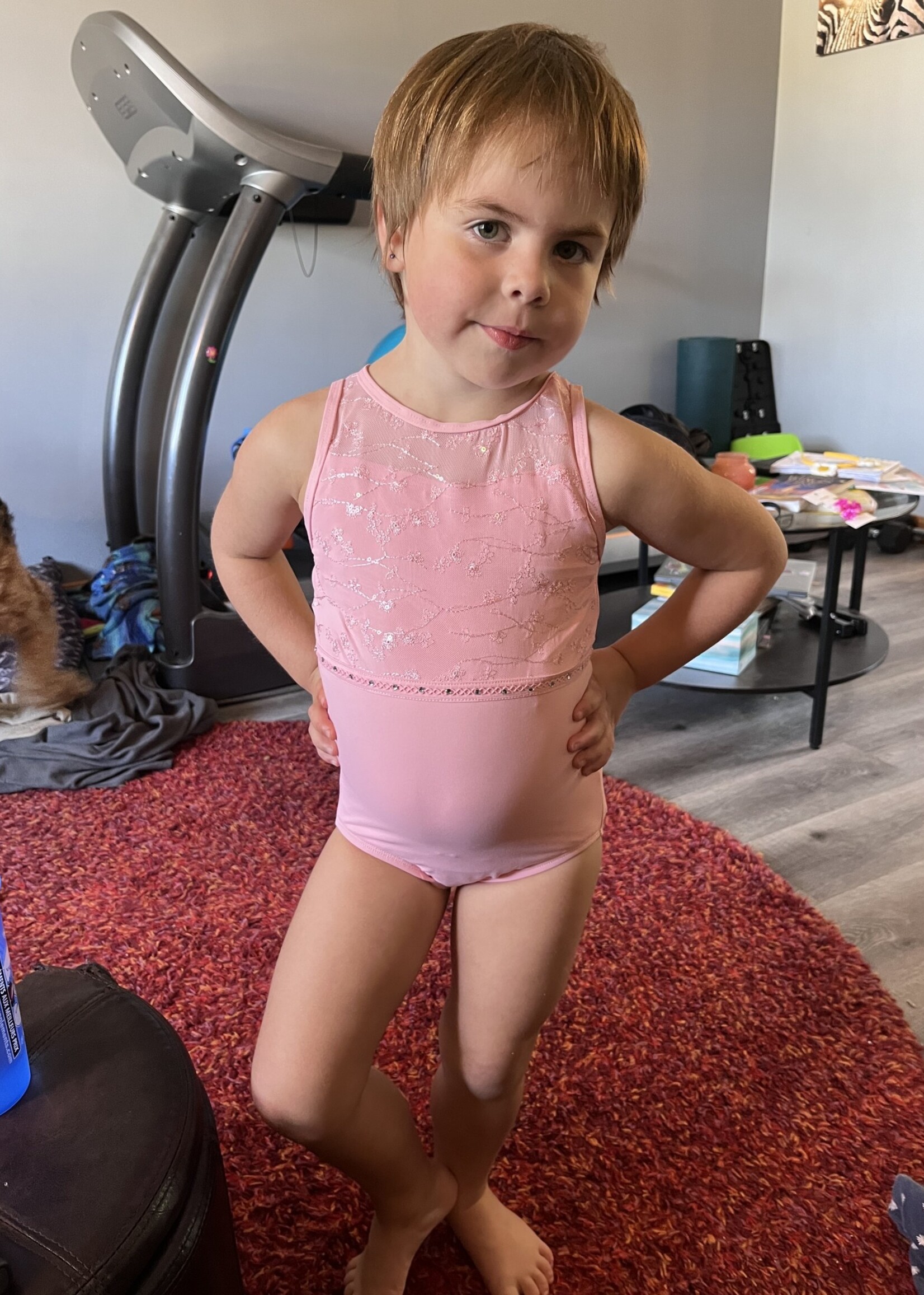 Dan N Motion HALTER PINK BODYSUIT