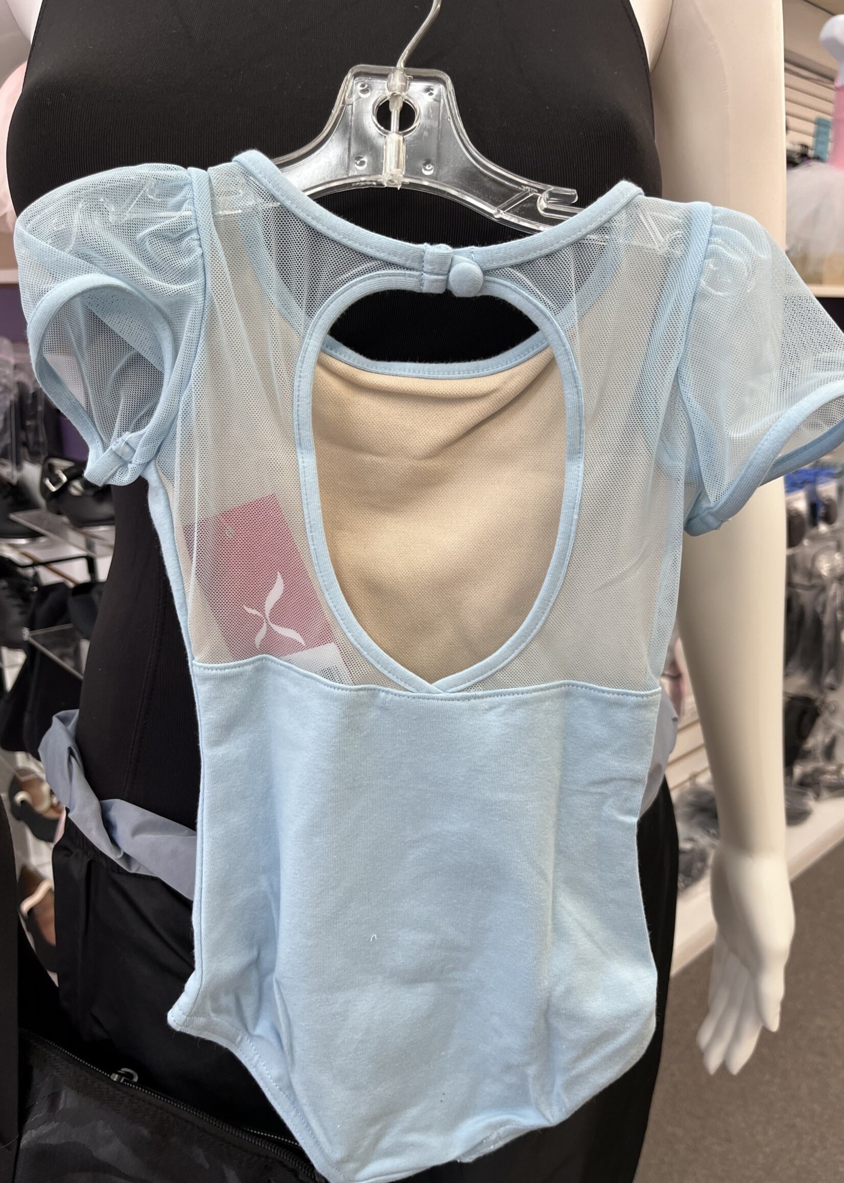 Capezio PUFF SLEEVE BACK KEYHOLE BODYSUIT CHILD