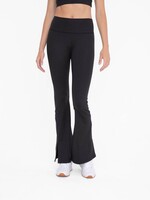 MONO B MELANGE SLIT FLARE LEGGINGS