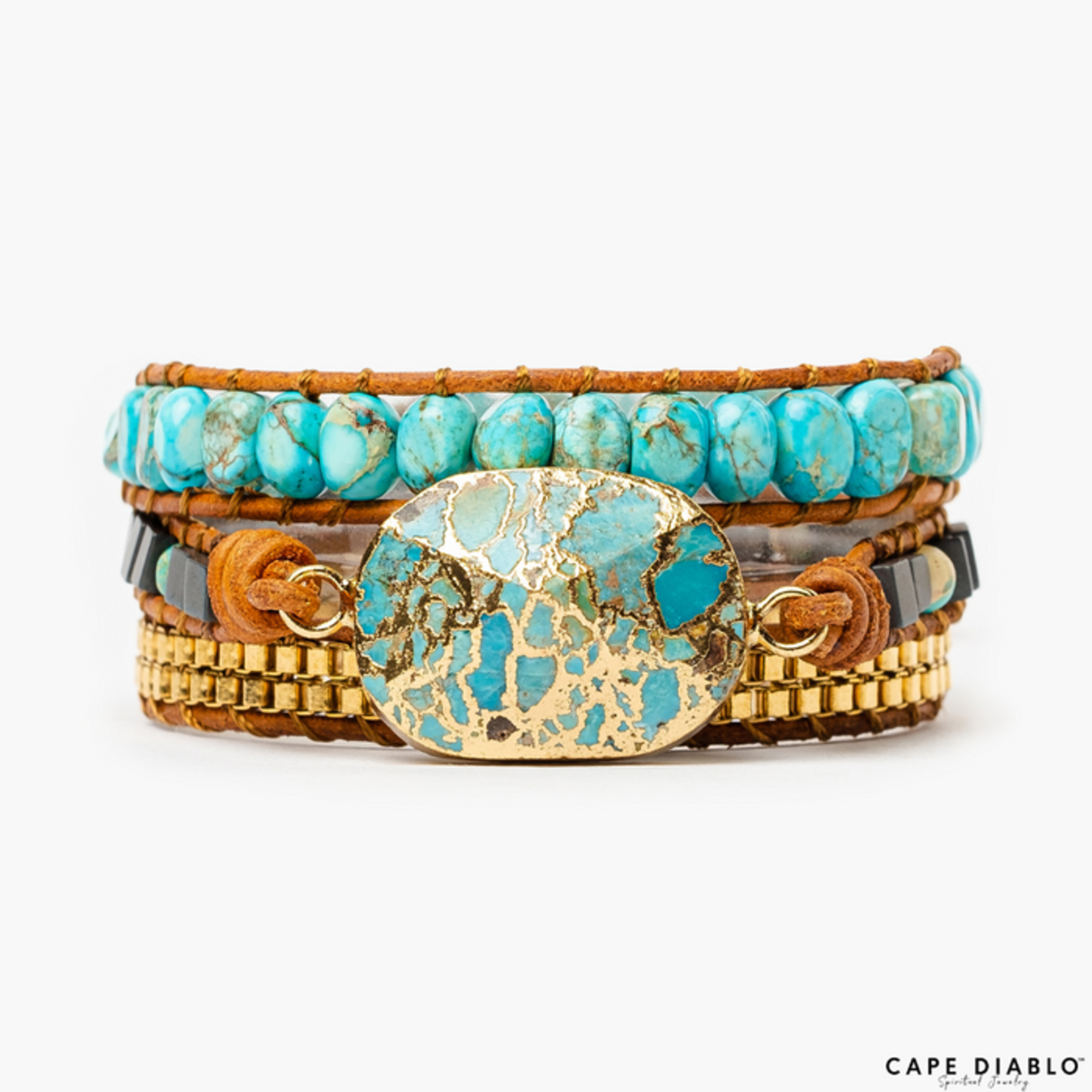 Cape Diablo Turquoise Calming Energy Wrap Bracelet