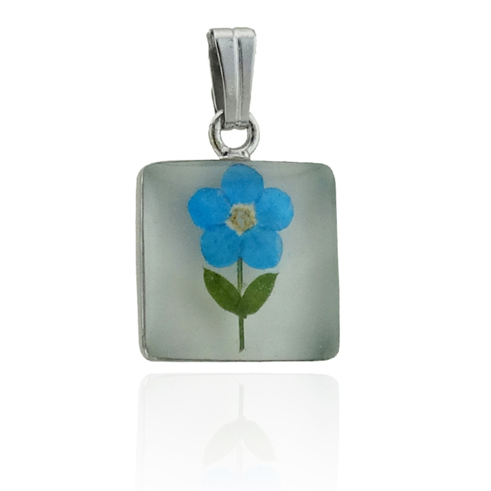 REO Company Real Forget Me Not Square Pendant