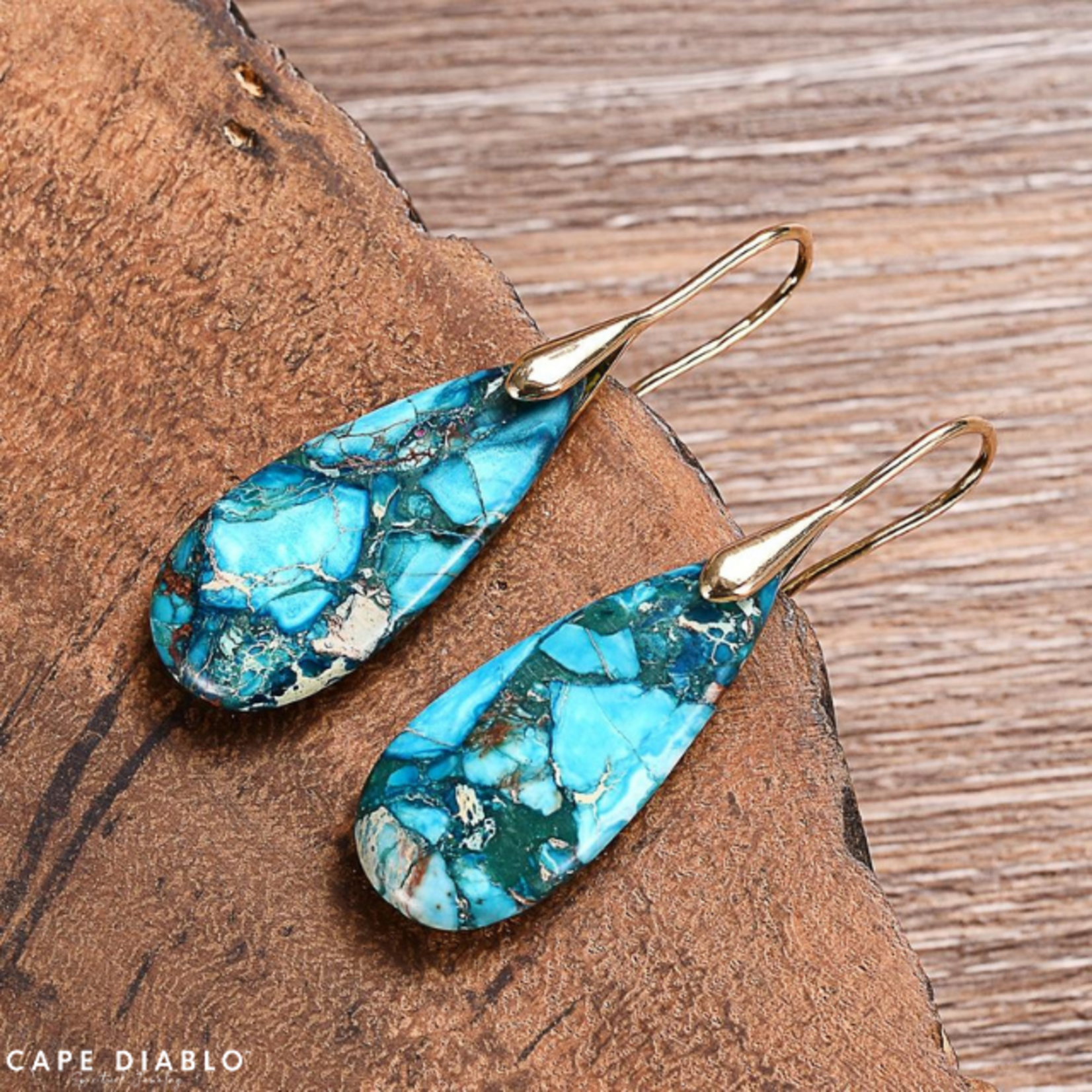 Cape Diablo Ocean Regalite Drop Earrings