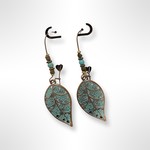 Yanki Women's Boho Leaf Earrings-Turquoise