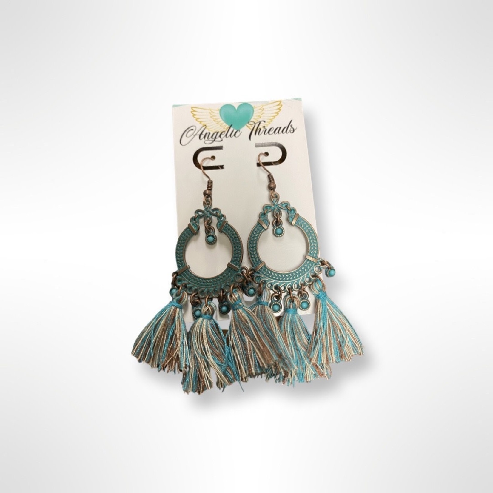 Yanki Women's Boho Tassel Earrings-Turquoise