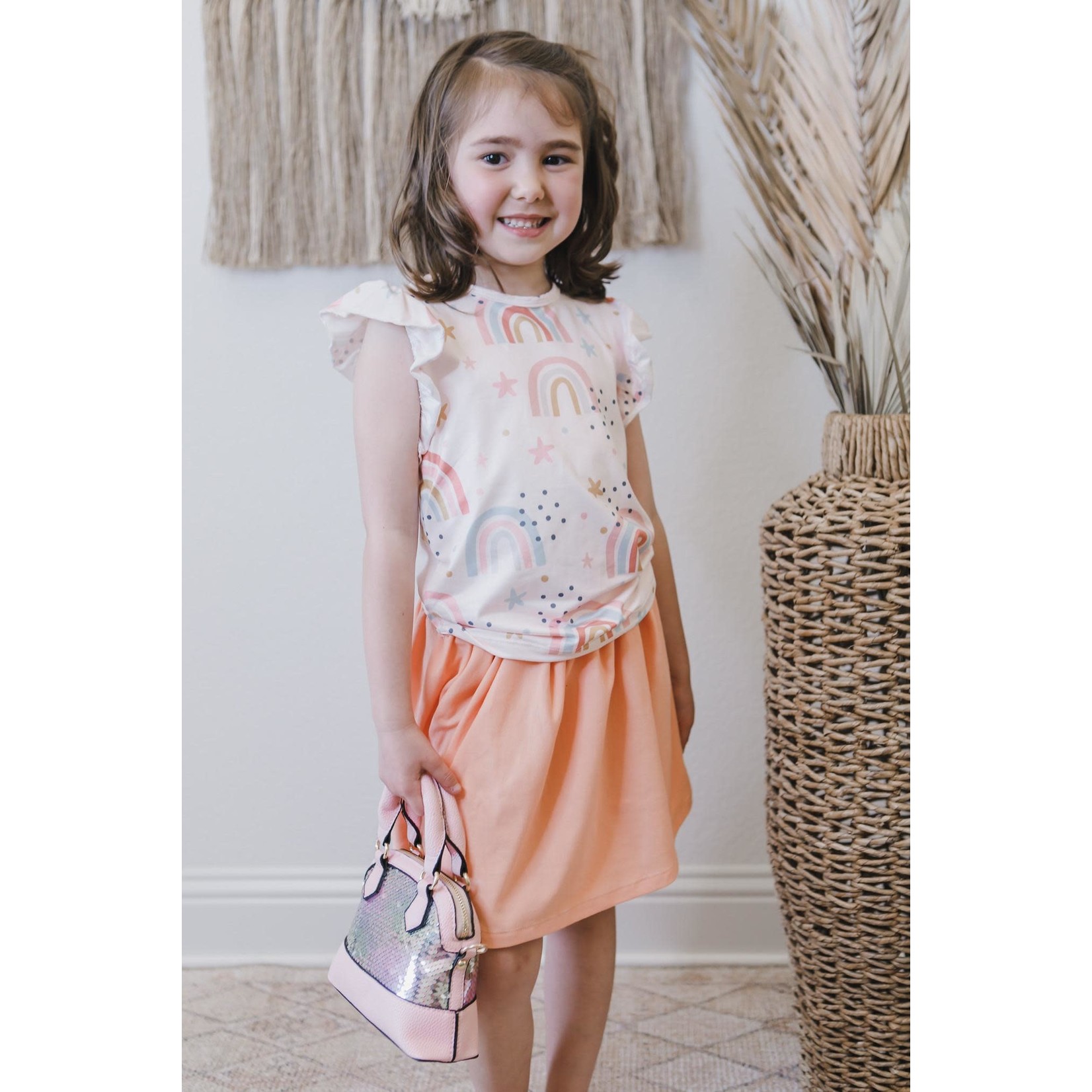 Mila & Rose Bright Peach Twirl Skirt