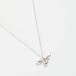 Fable England Silver Pave Bee Short Necklace
