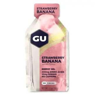 GU Energy gel straw. banane