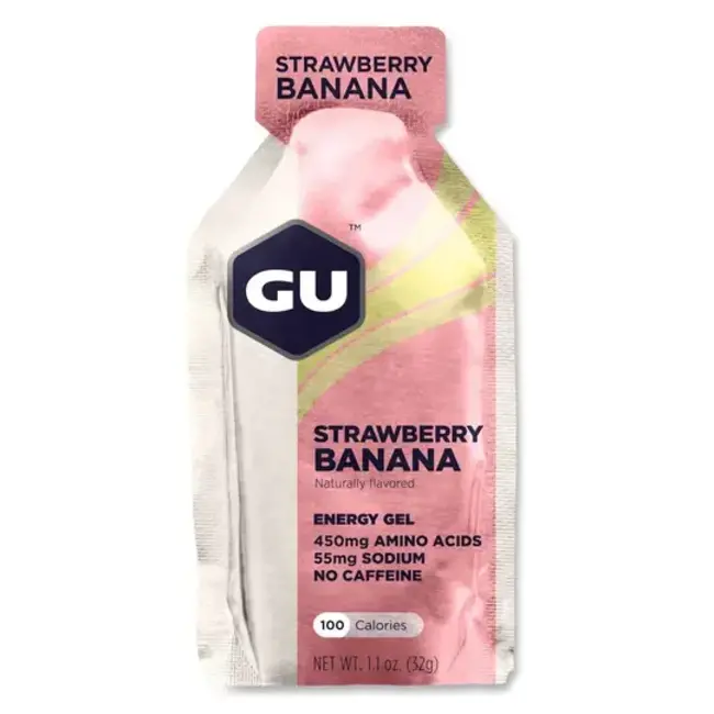 GU Energy gel straw. banane
