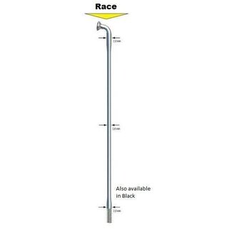 Sapim Race Spoke BLANK 310 (265mm-310mm), Double Butted 14/15g, Black, J-Bend, Bag/500