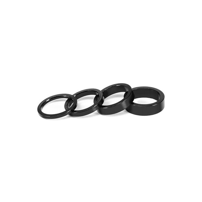 Salt, Headset Spacer, Espaceur pour jeu de direction, 1-1/8'', Hauteur: 3mm/5mm/8mm/10mm, Aluminium 6061-T6, Noir