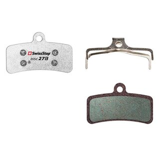 SwissStop, Disc 27 E, Plaquettes de freins à disque, Forme: XTR 9120/8120/8020, SLX 7120, Saint 820, TRP Slate T4, Quadiem, BR-M9120, BR-M8020, BR-M810, BR-M640, BR-MT520, Organic, Paire