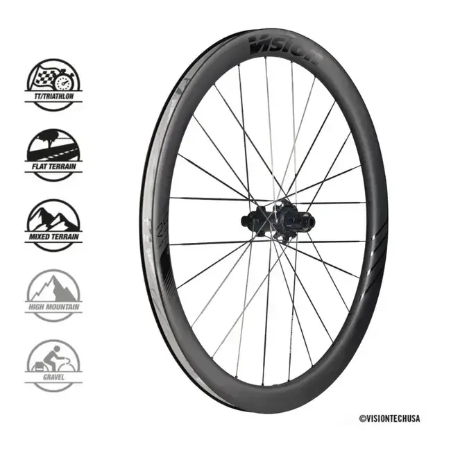 FSA/VISION Metron RS 45 DB Centerlock 21x24H SRAM XDR Vision silver lines Logo,WH-VT-845RS CHTL/DB-CL/XDR/TA12/X12