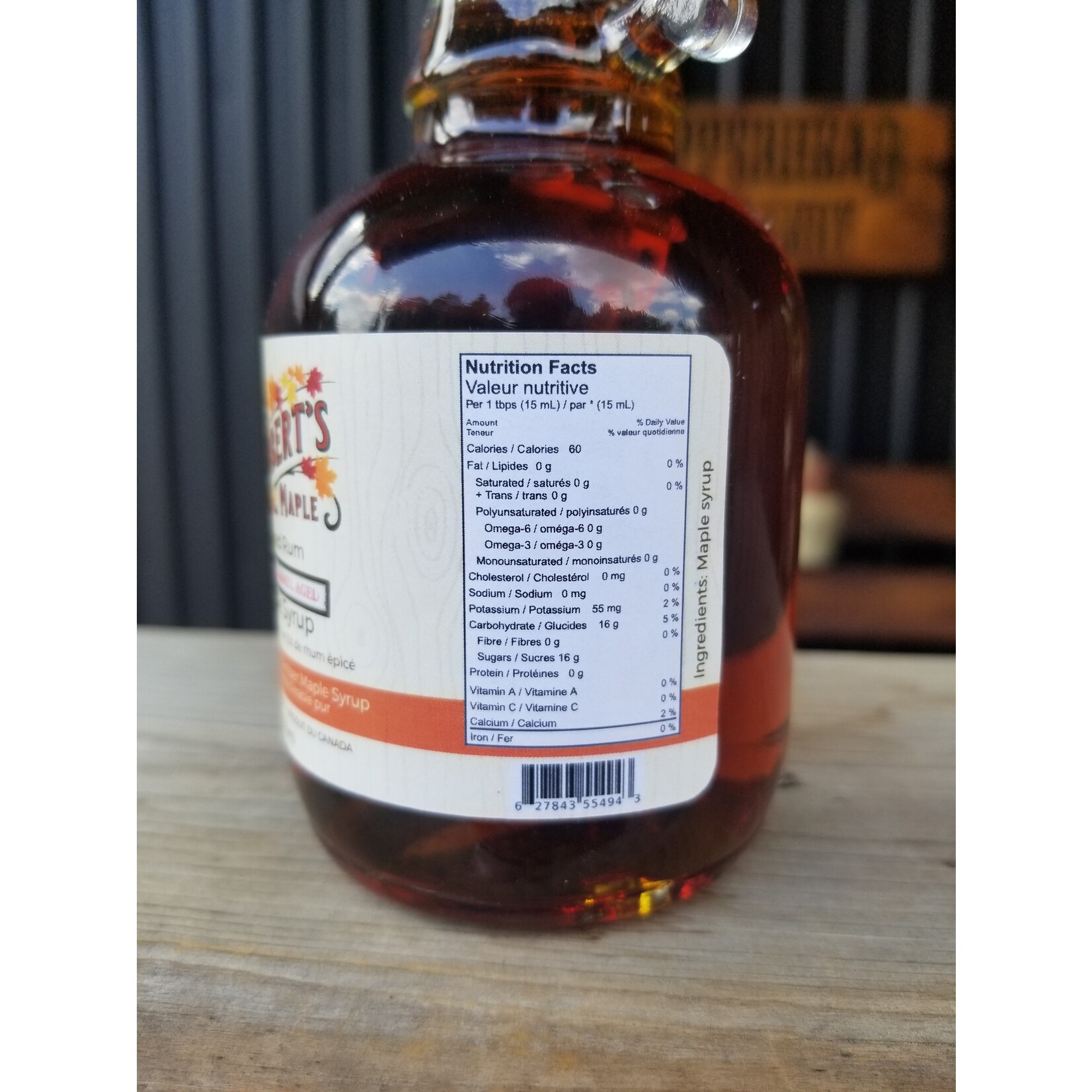 RUM DOUBLE BARREL AGED HUBBERTS MAPLE SYRUP