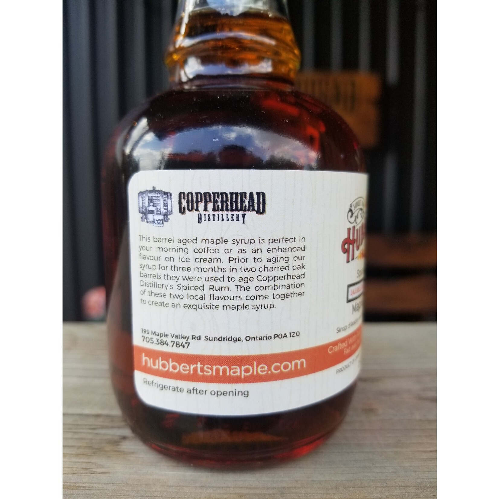 RUM DOUBLE BARREL AGED HUBBERTS MAPLE SYRUP