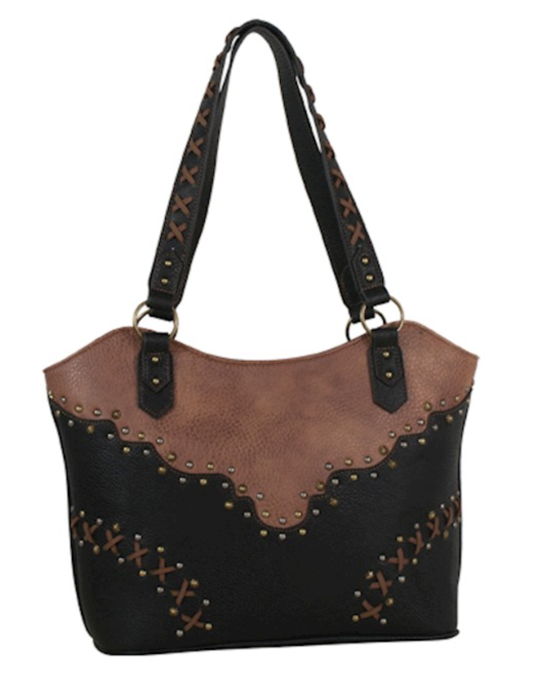 Justin Tote Black & Chestnut