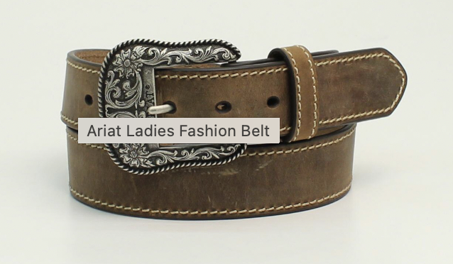 Ariat Ariat: Ladies 1 1/2" Heavy Stitched Edge Belt