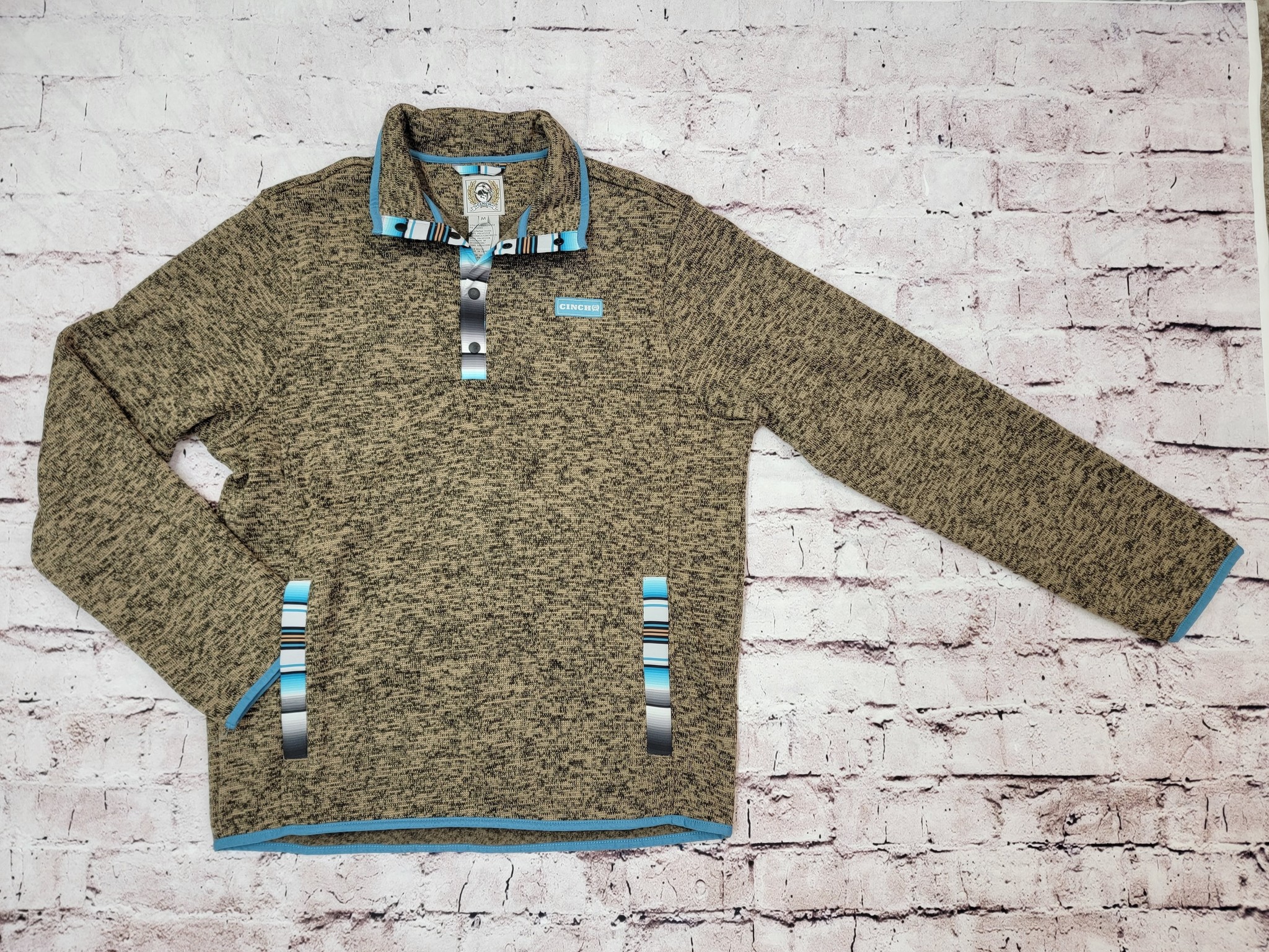 Men's Cinch Brown Fleece Pullover
