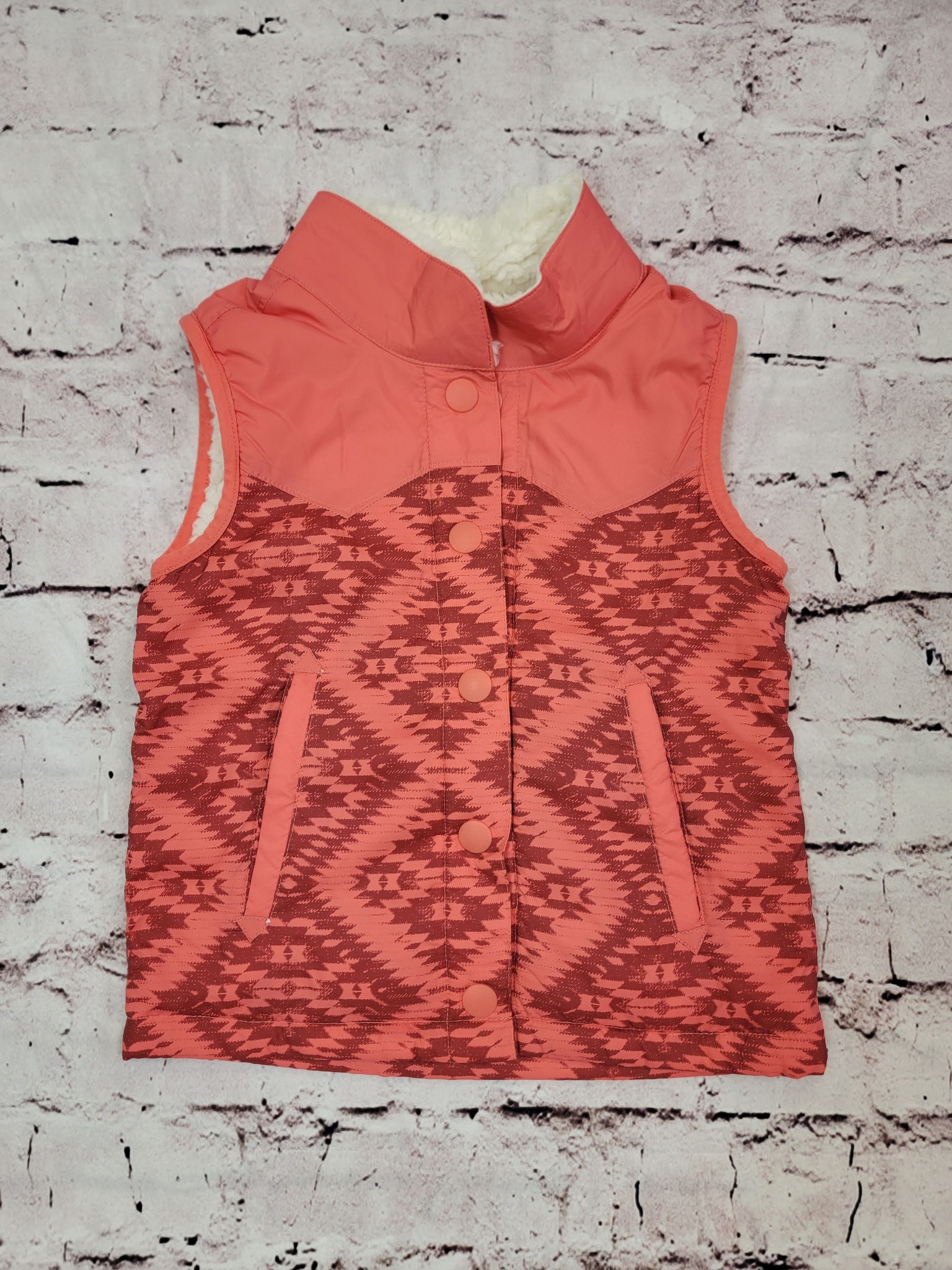 Cruel Girl's Coral/Sherpa Vest Cruel Girl's Coral/Sherpa Vest