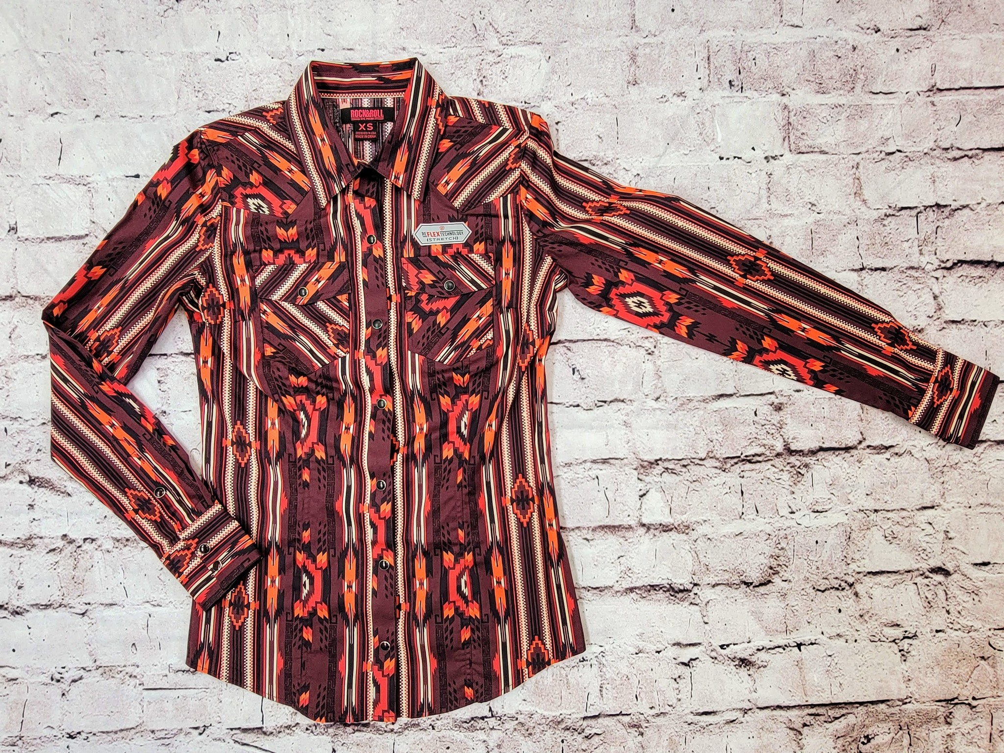 Panhandle Women's Burgundy Geo Snap Shirt Panhandle Women's Burgundy Geo Snap Shirt