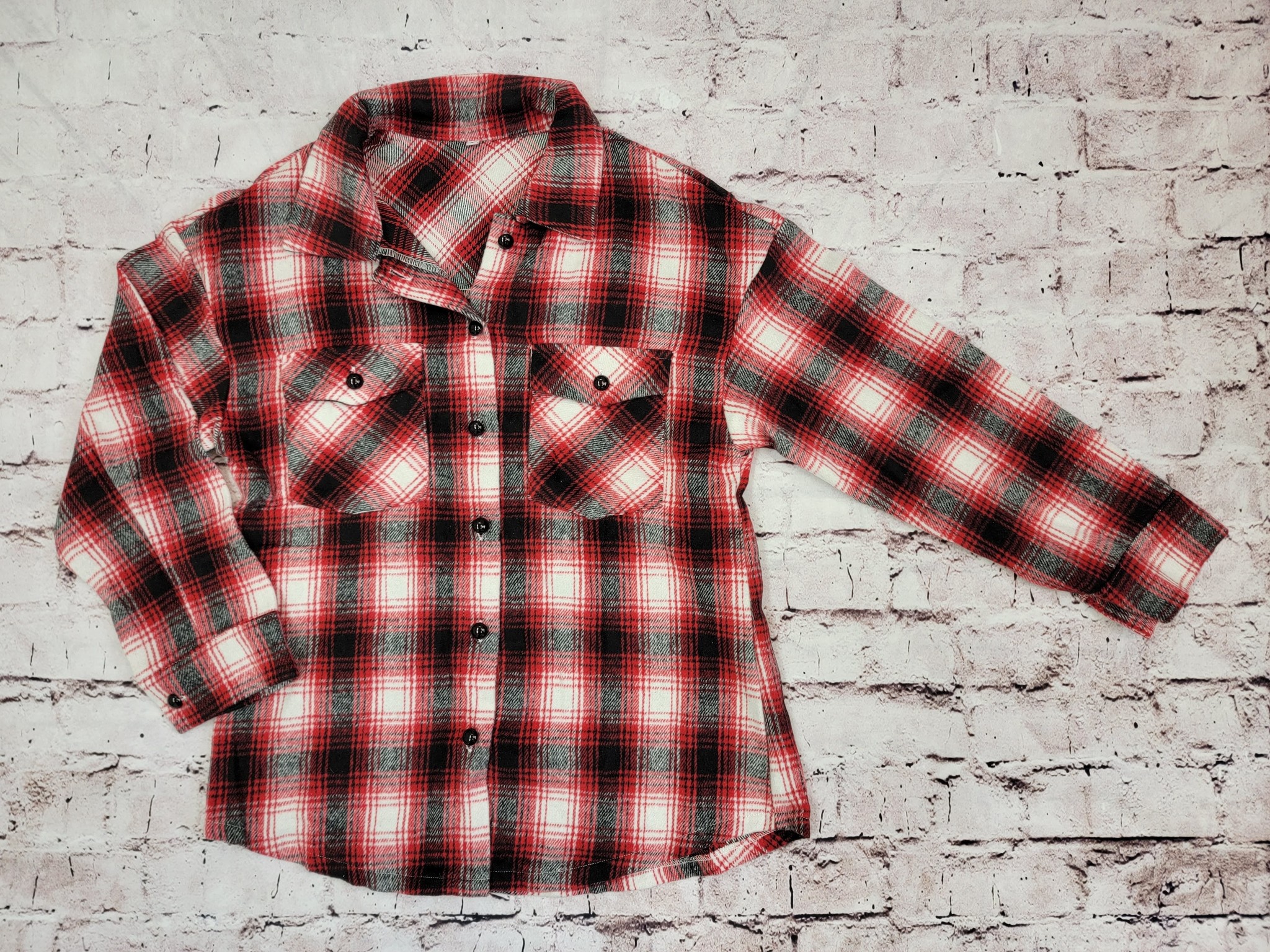 Women's Red/Black Plaid Flannel