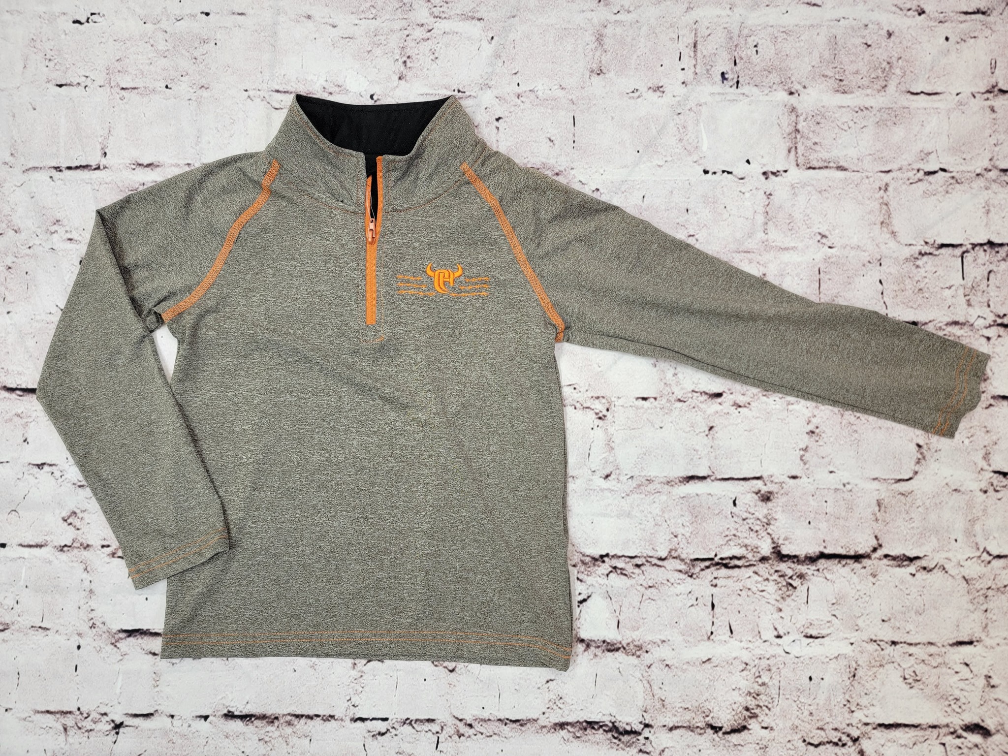 1/4 Zip Brown Knit