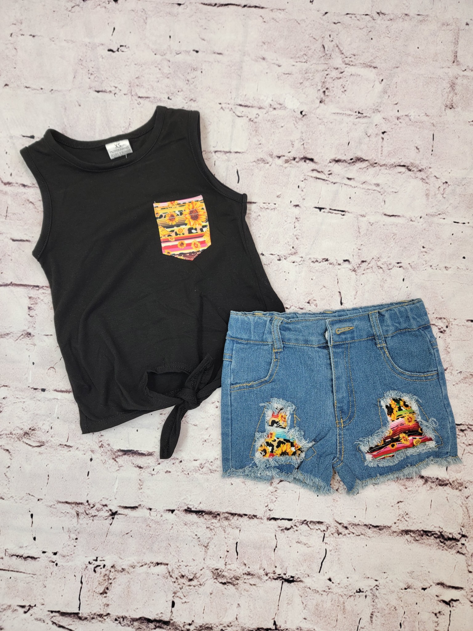 Black Swamp Boots and Apparel Girls Serape Tank and Shorts