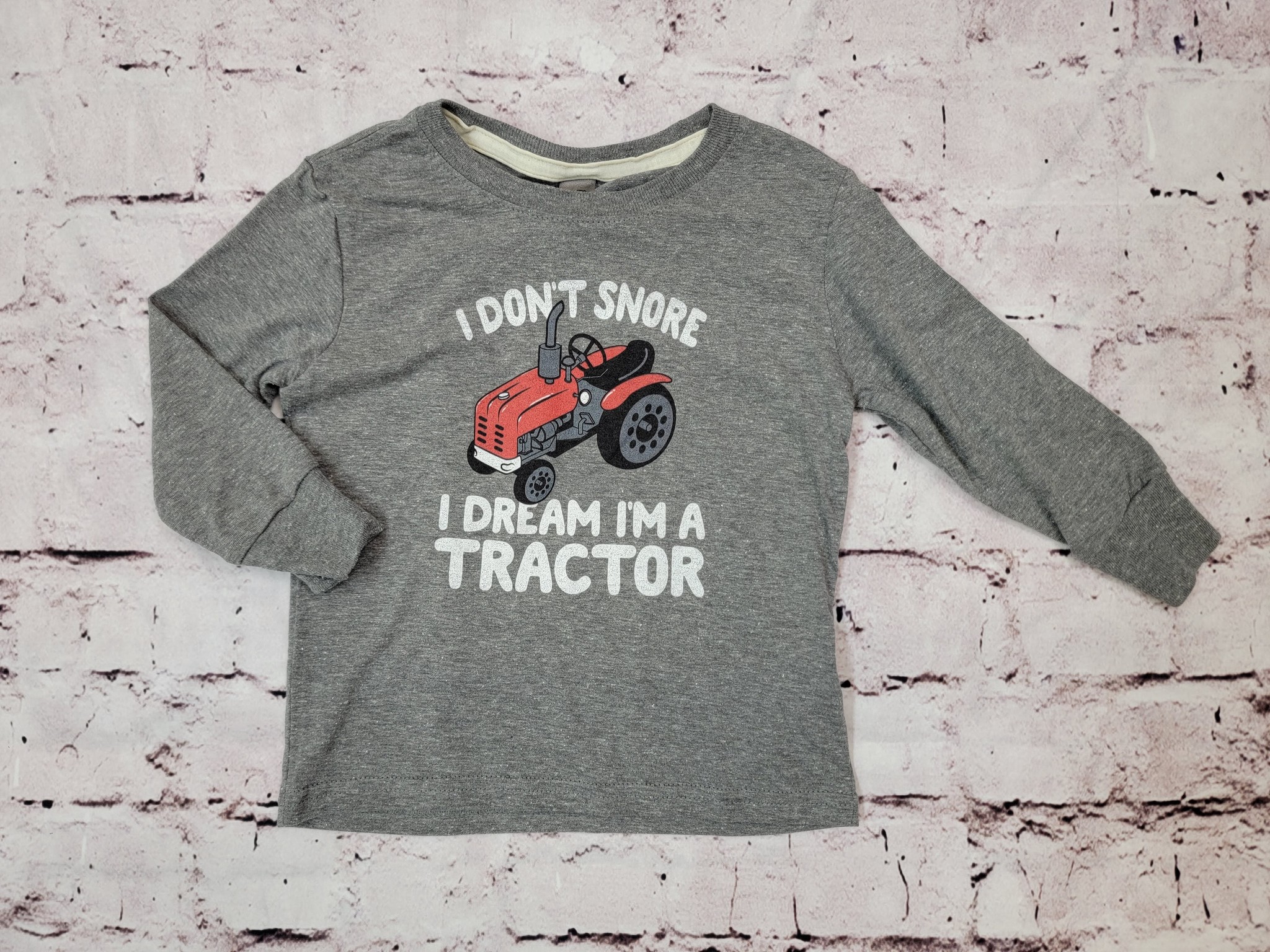 Country Casuals I Dont Snore I Dream Im A Tractor Kids Long Sleeve Tee