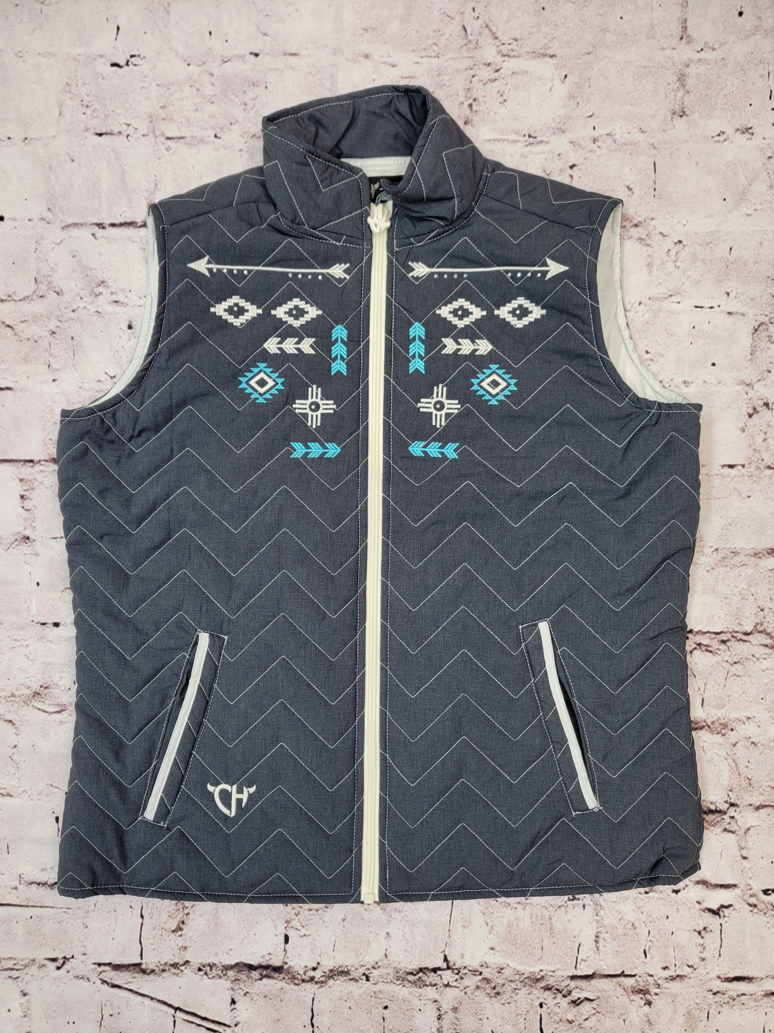 Cowboy Hardware Aztec Cactus Quilted Vest