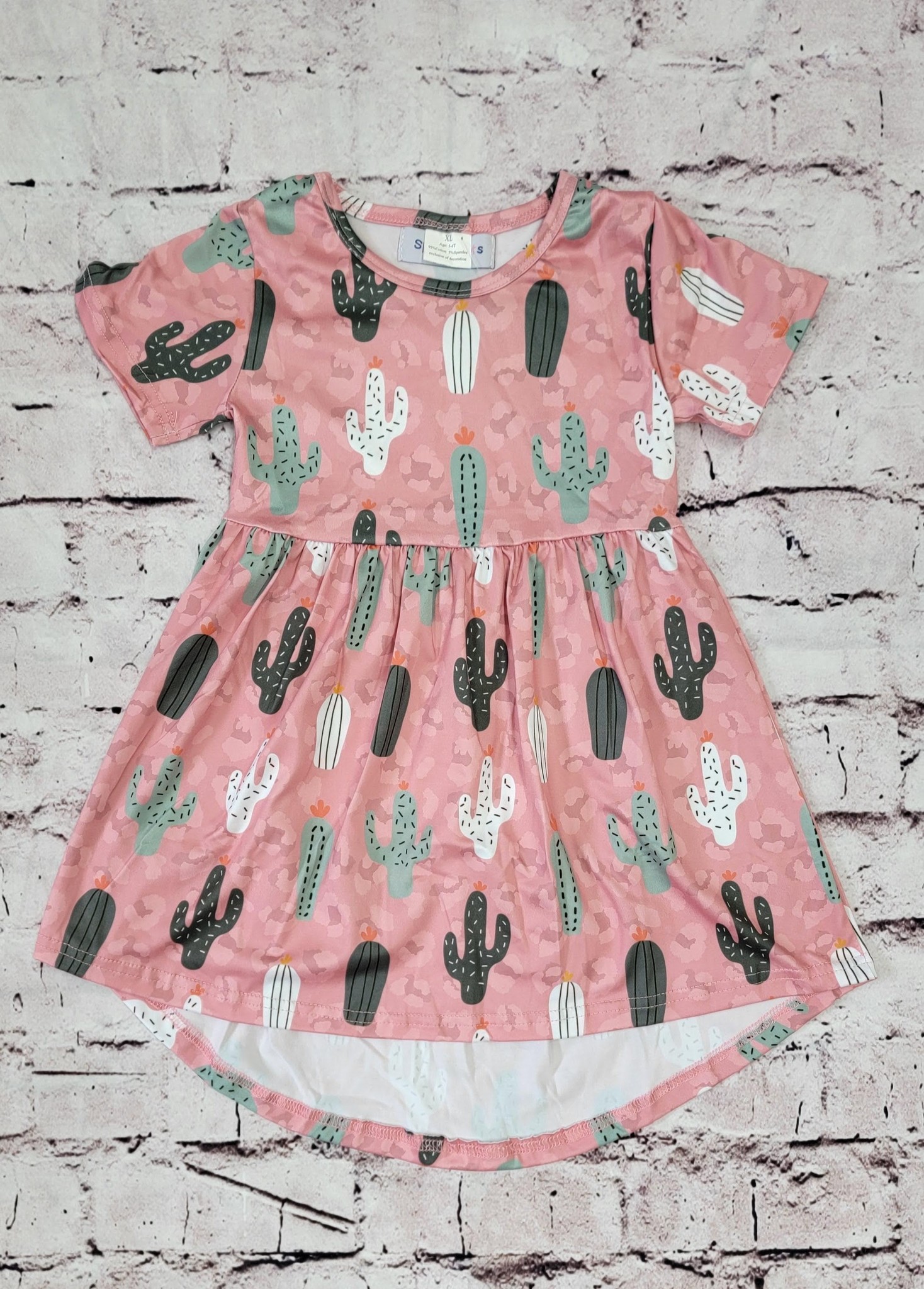 Girl's Dusty Rose Cactus Tunic