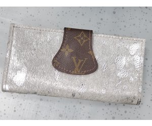 Keep It Gypsy Upcylced LV Large Silver Acid Cowhide Wallet - Eclections  Boutique