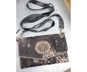 Goldie Girl Keep It Gypsy Leather LV Accent Cross Body Purse