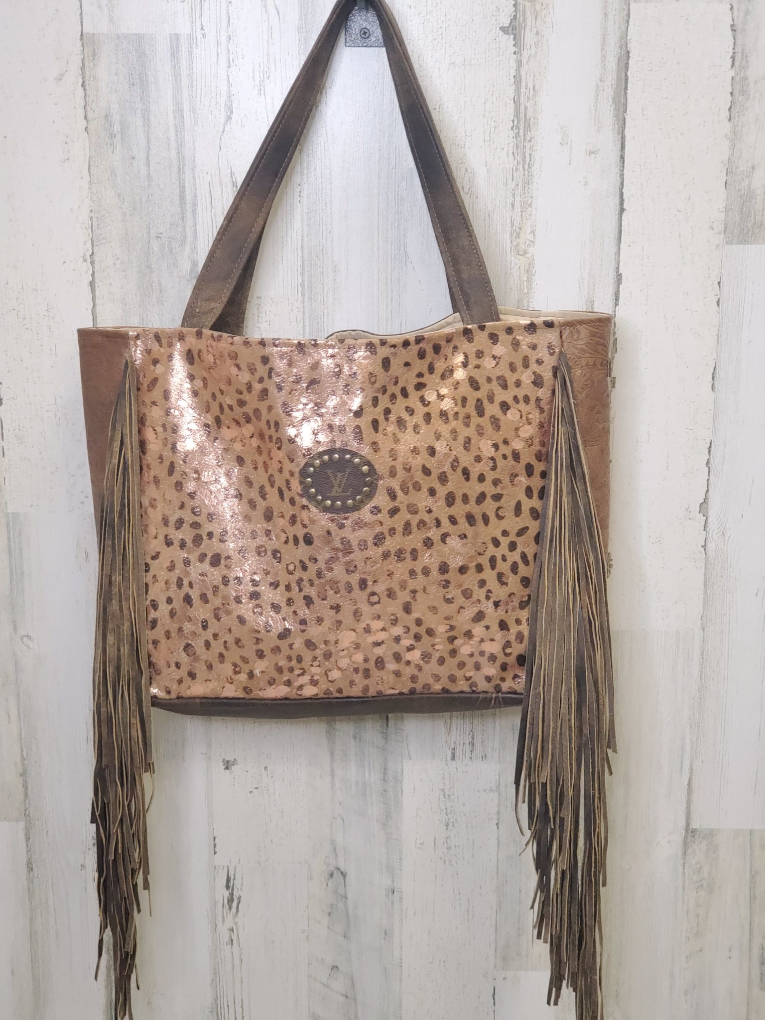 Keep It Gypsy Stella Gold Turtle Embossed Cowhide And Leopard