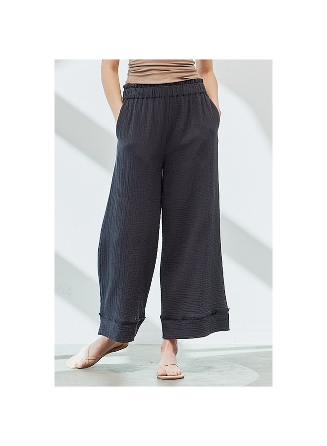 COTTON DOUBLE GAUZE EASY PANT - ECLECTIONS
