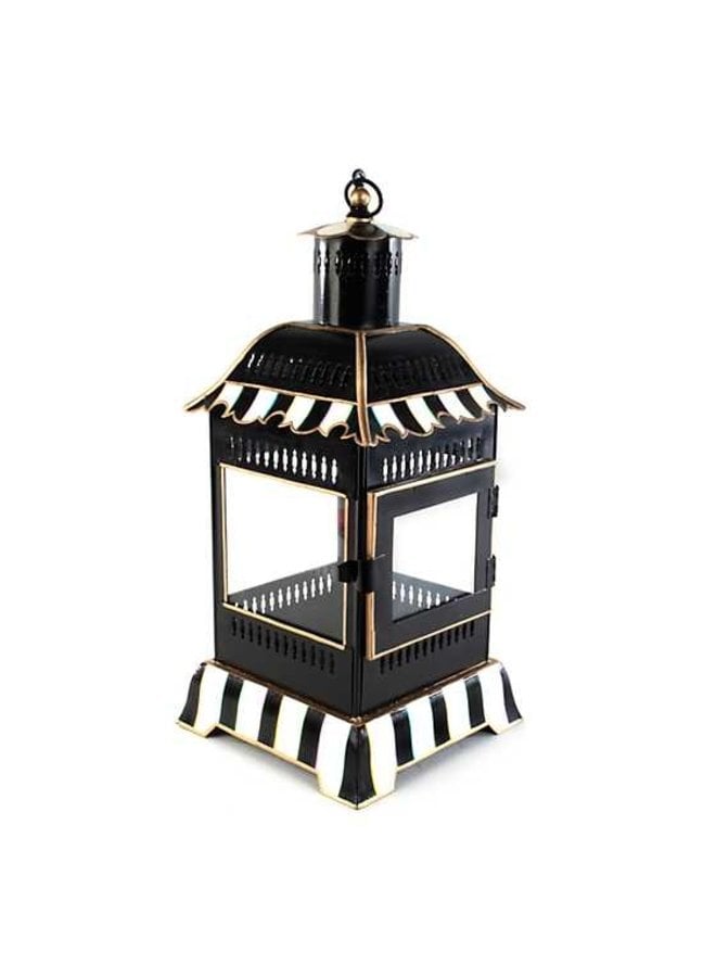 COURTLY STRIPE CANDLE LANTERN SMALL