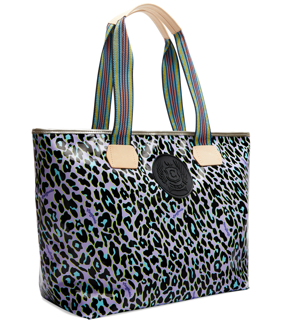 CONSUELA- Classic Tote - Blue/Green Leopard – The Pink Leopard