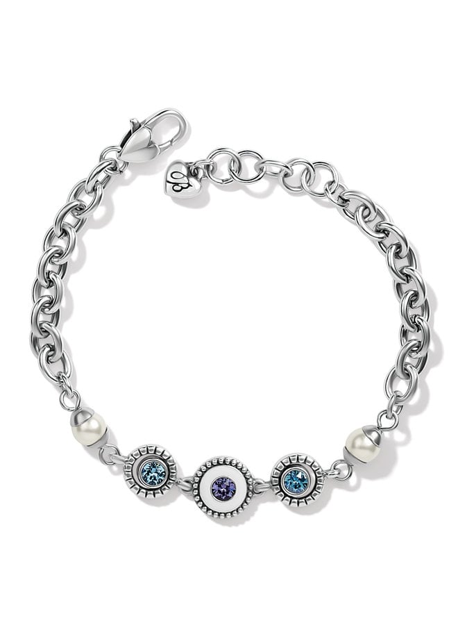 Halo Light Pearl Bracelet - White-, OS