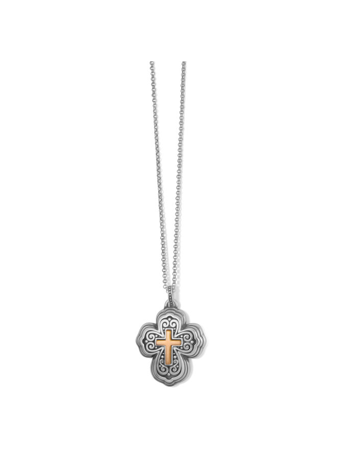 Crossroads Cross Necklace - Silver-Gold, OS
